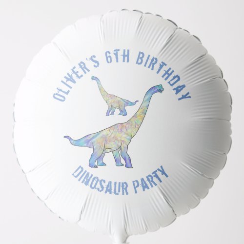 Dinosaur Birthday Party Blue Balloon