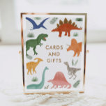 Dinosaur Birthday Party Cards And Gifts Sign at Zazzle