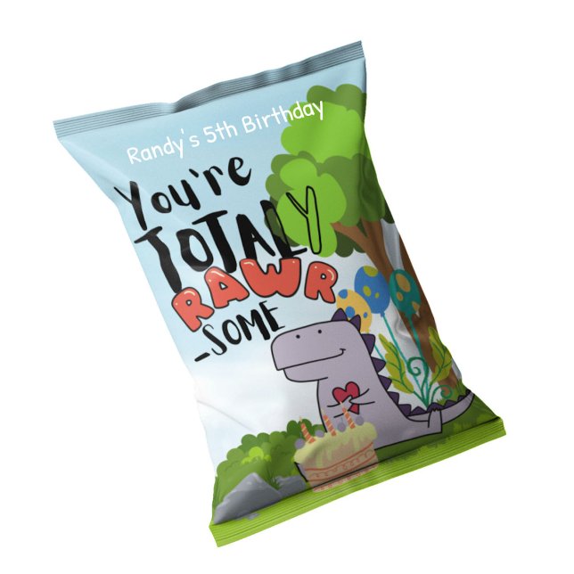 Dinosaur Birthday Party Chip Bag Wrappers Favors Notepad (Creator Uploaded)