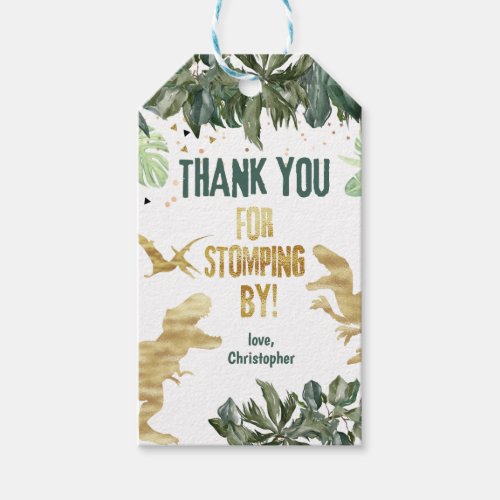 Dinosaur Birthday Party favor Gift tags