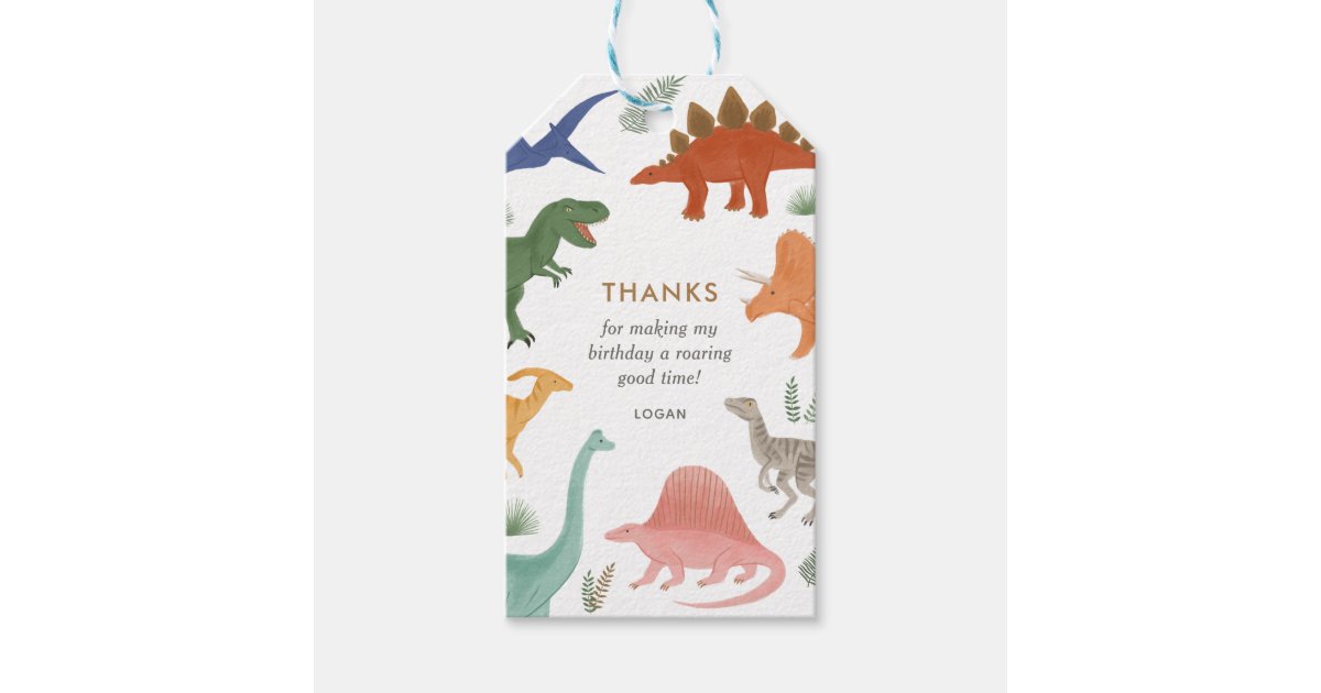 Dinosaur Birthday Party Favor Tags