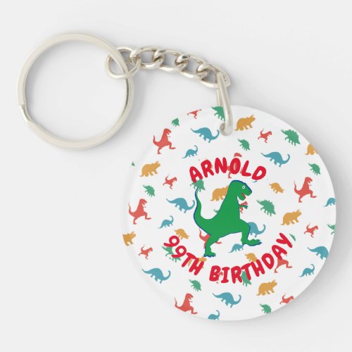 Dinosaur Birthday party favors Keychain