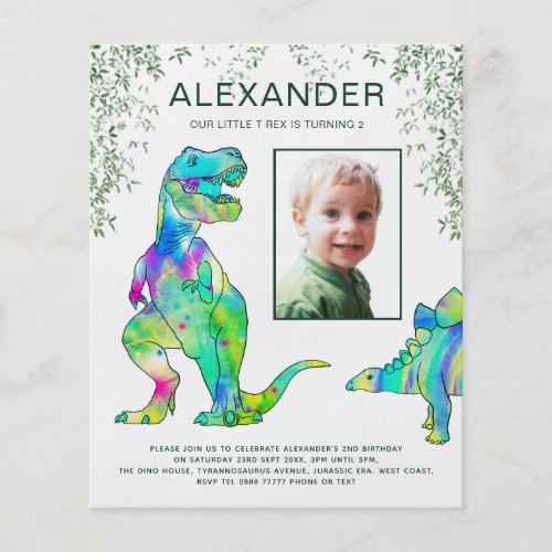 Dinosaur Birthday Party  Flyer