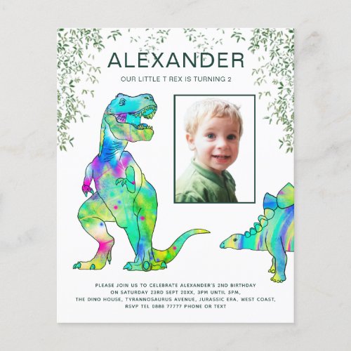 Dinosaur Birthday Party  Flyer