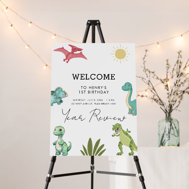 Dinosaur Birthday Party Foam Board (In Situ (Stand))
