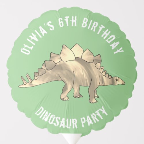 Dinosaur Birthday Party Green Balloon