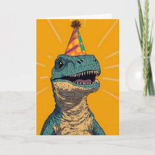 Dinosaur Birthday Party Greeting Card