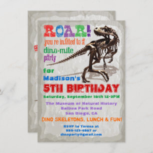 Dinosaur Birthday Party Invitation