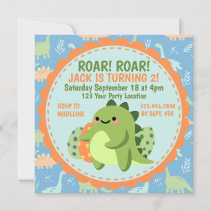 Dinosaur Birthday Party Invitation