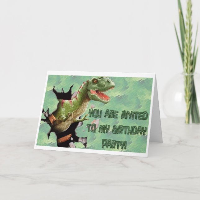 Dinosaur Birthday Party Invitation (Front)