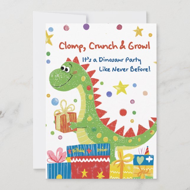 Dinosaur Birthday Party Invitation (Front)