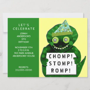 Dinosaur Birthday Party Invitation