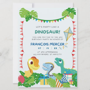 Dinosaur Birthday Party Invitation