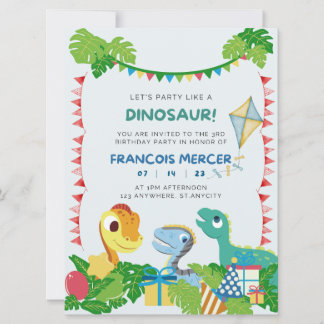 Dinosaur Birthday Party Invitation