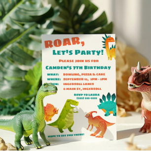 Dinosaur Birthday Party Invitation