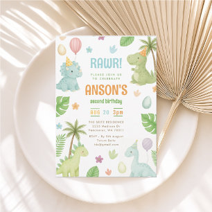 Dinosaur Birthday Party Invitation