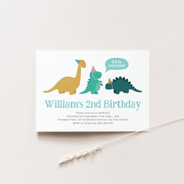 Dinosaur Birthday Party Invitation (Creator Uploaded)