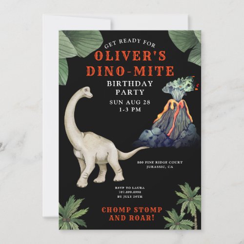 Dinosaur Birthday Party Invitation