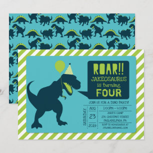 Dinosaur Birthday Party Invitations
