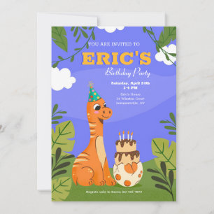 Dinosaur Birthday Party Invitations