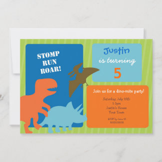 Dinosaur Birthday Party Invitations
