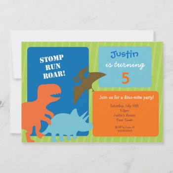 Dinosaur Birthday Party Invitations by Petit_Prints at Zazzle