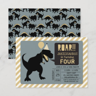 Dinosaur Birthday Party Invitations