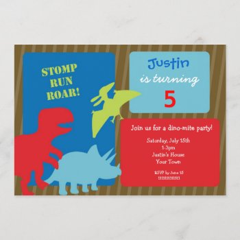 Dinosaur Birthday Party Invitations by Petit_Prints at Zazzle
