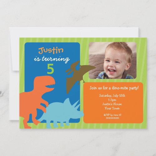 Dinosaur Birthday Party Invitations