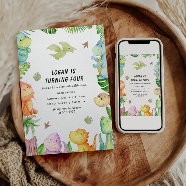 Dinosaur Birthday Party | Kids Birthday Invitation (Creator Uploaded)