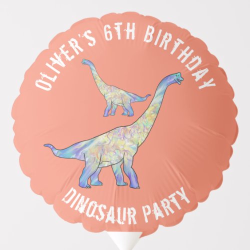 Dinosaur Birthday Party Kids Name Balloon