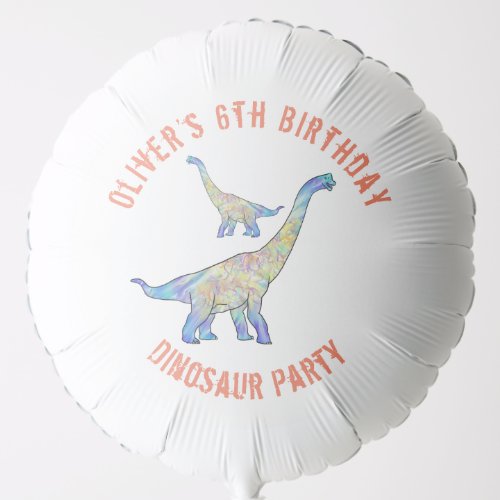 Dinosaur Birthday Party Kids Name Balloon