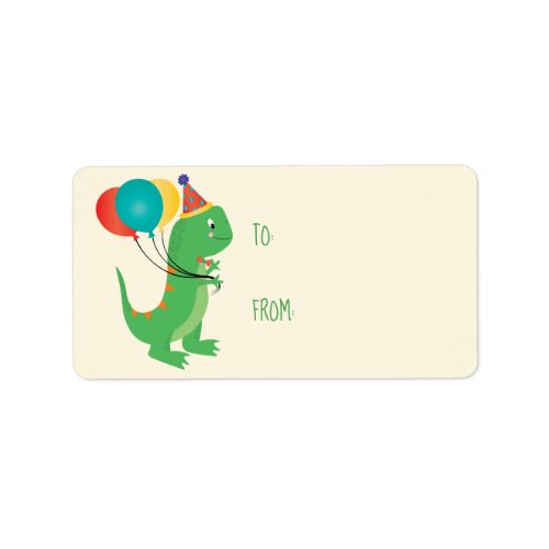 Dinosaur Birthday Party Label