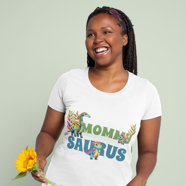 Dinosaur Birthday Party Mommy Saurus Cute Mother T-Shirt (Creator Uploaded)