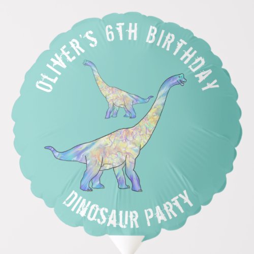 Dinosaur Birthday Party Name Balloon