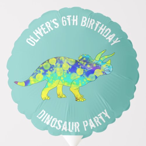 Dinosaur Birthday Party Name Balloon