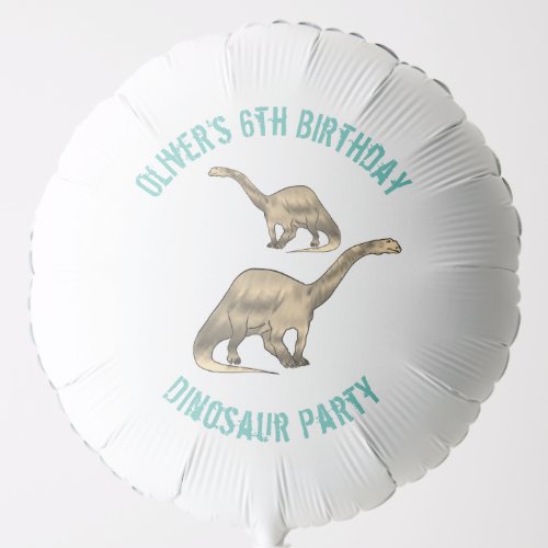 Dinosaur Birthday Party Name Balloon