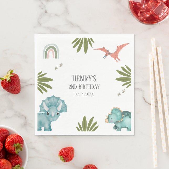 Dinosaur Birthday Party Napkins (Insitu)