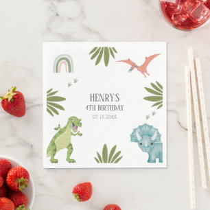 Dinosaur Birthday Party Napkins