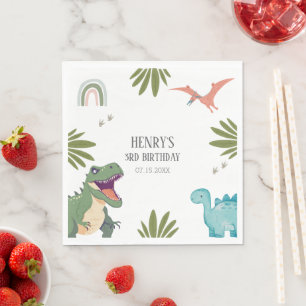 Dinosaur Birthday Party Napkins