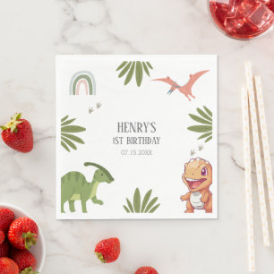 Dinosaur Birthday Party Napkins