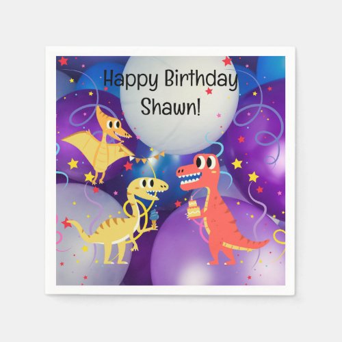 Dinosaur Birthday Party Napkins