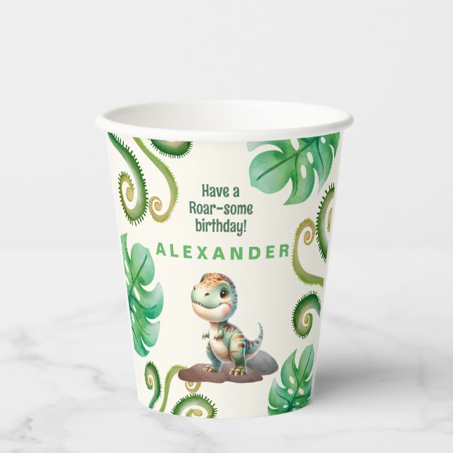 Dinosaur Birthday Party  Paper Cups (Front)