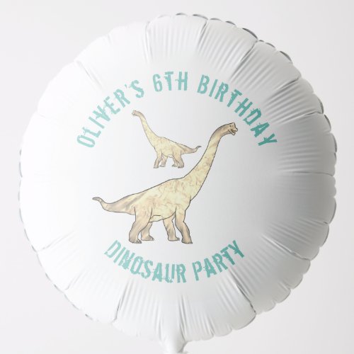 Dinosaur Birthday Party Personalized  Balloon