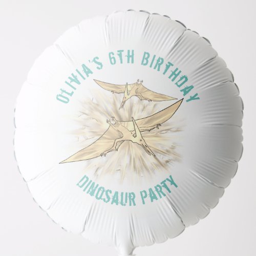 Dinosaur Birthday Party Personalized  Balloon