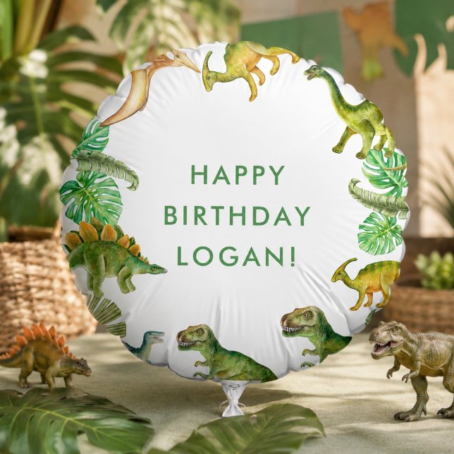 Dinosaur Birthday Party Photo Balloon (Dinosaur Birthday Party Photo Balloon)