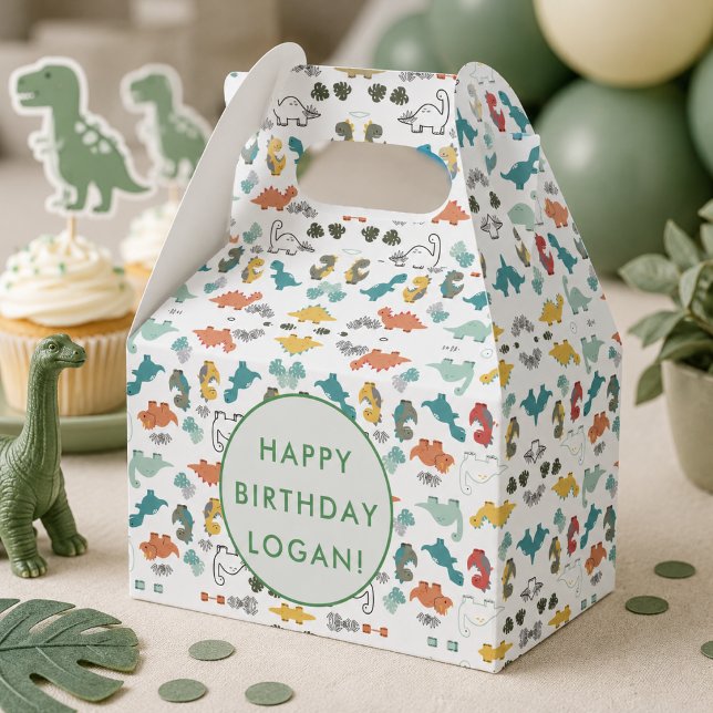 Dinosaur Birthday Party Photo Favor Boxes (Dinosaur Birthday Party Photo Favor Boxes)