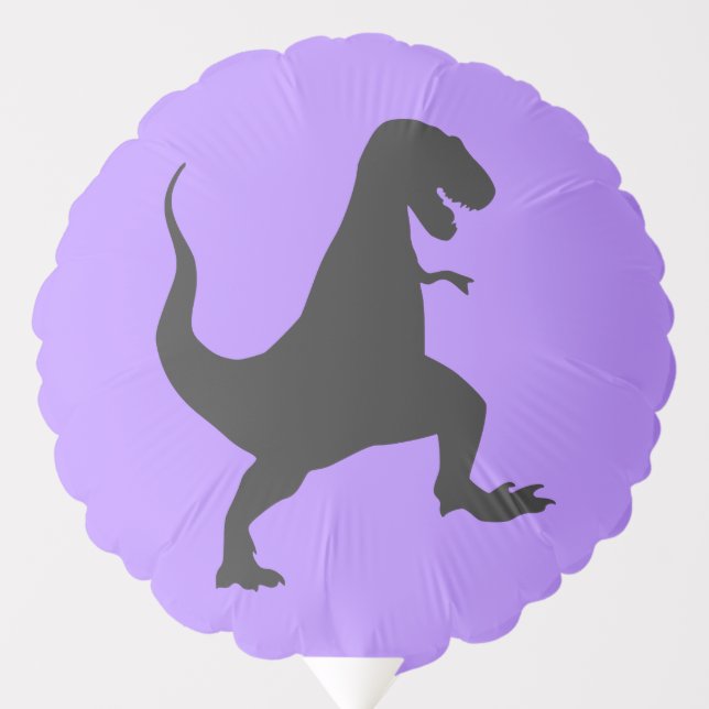 Dinosaur Birthday Party Purple Tyrannosaurus Balloon (Front)