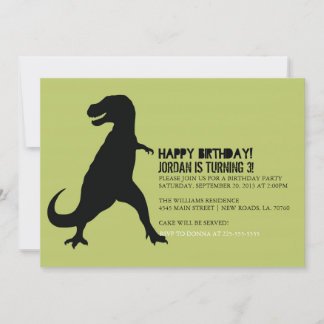 Dinosaur Birthday Party | T-Rex Invitation