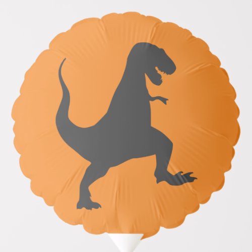 Dinosaur Birthday Party T Rex Tyrannosaurus Orange Balloon